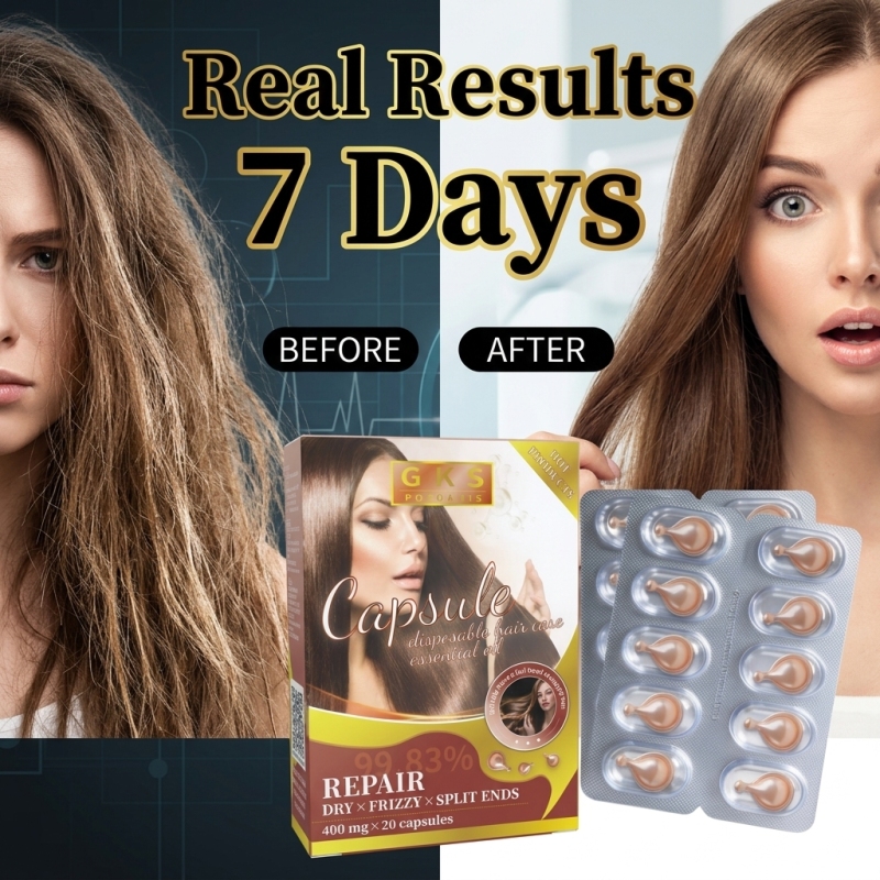 Hair Care For Dry And Frizzy Hair - Non‑greasy Disposable Hair Conditioning Capsule Serum