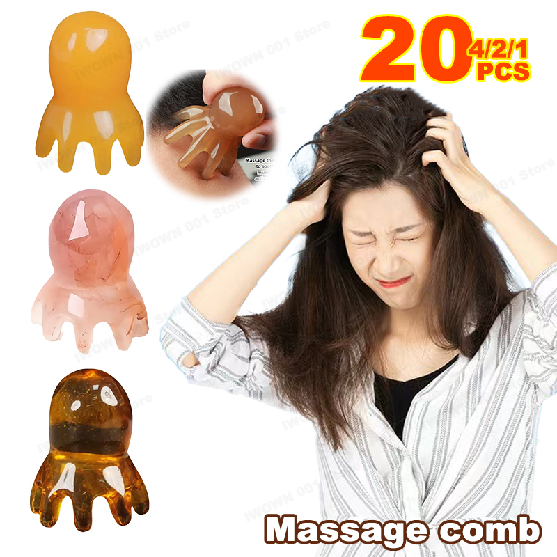 House Hair Care - Natural Resin Octopus Acupoint Comb Portable