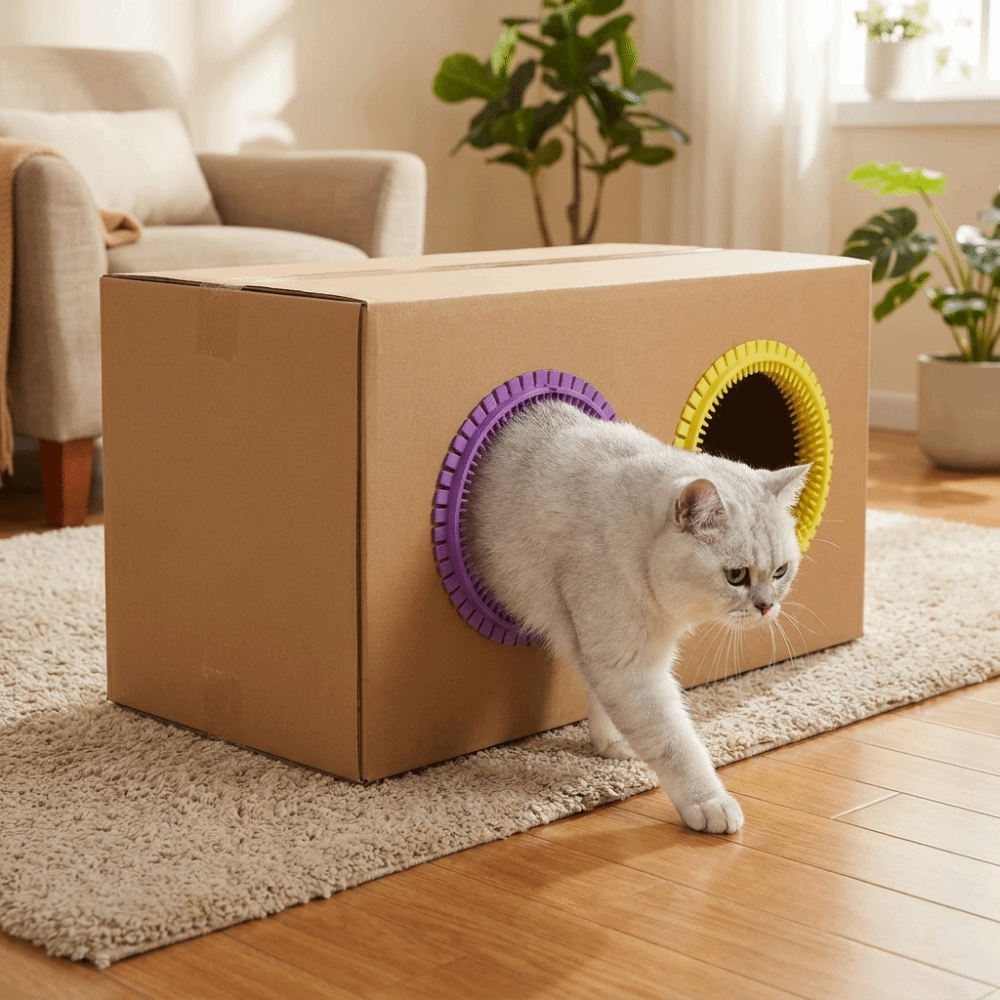 Plastic Cat Tunnel Brush Soft  - House Hair Care ulasan dan harga